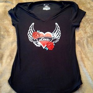 T-Shirt, Black, Size Medium, Short Sleeve